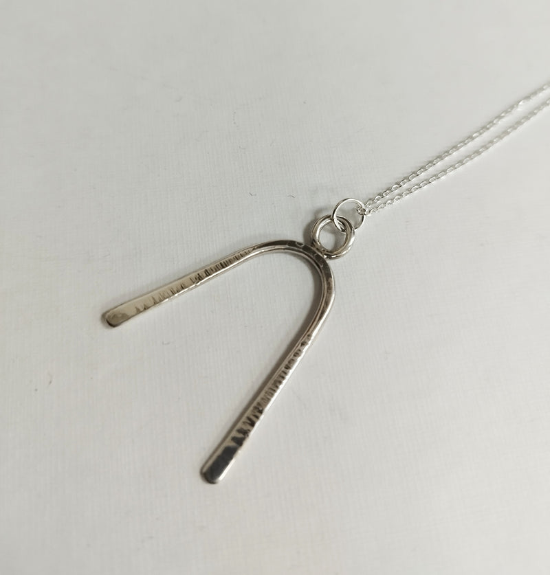 Sterling Silver wishbone pendant