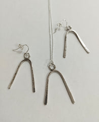 Sterling Silver wishbone earrings