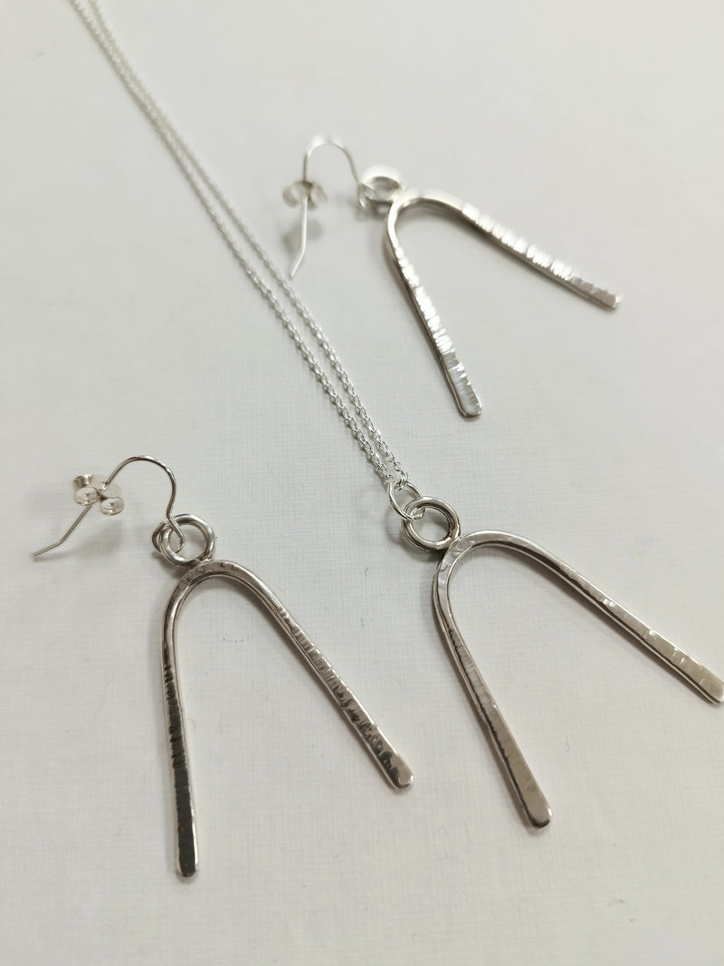 Sterling Silver wishbone earrings