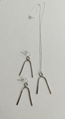 Sterling Silver wishbone earrings