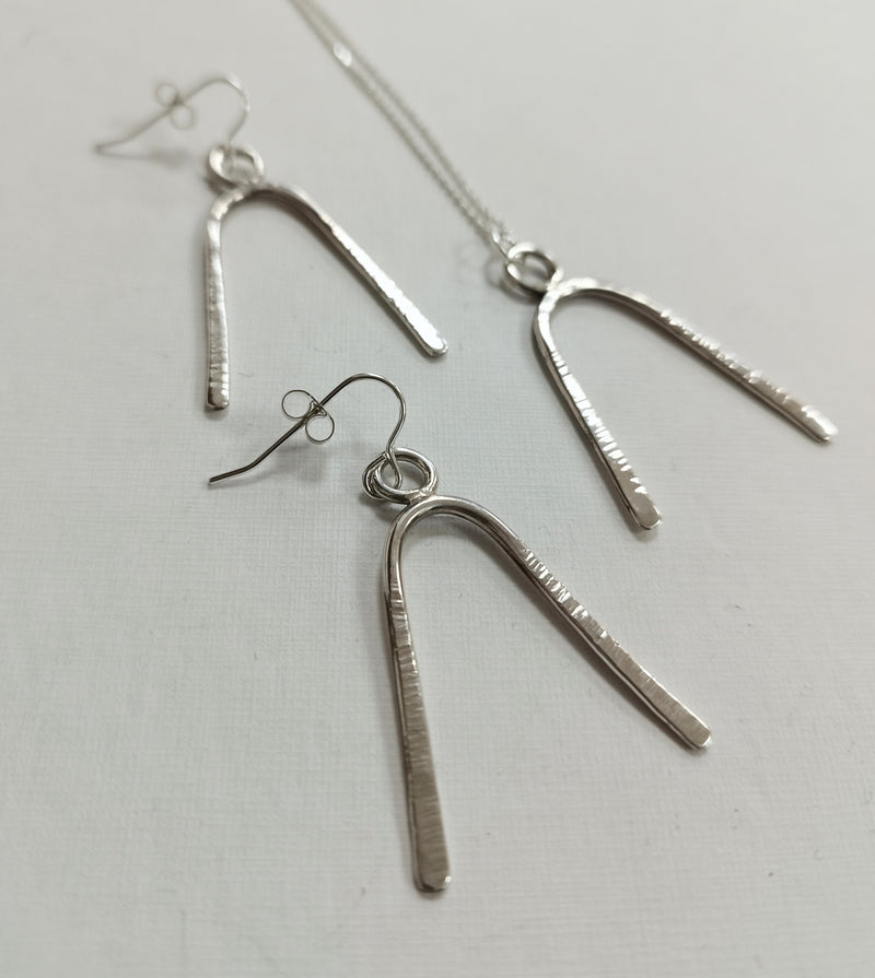 Sterling Silver wishbone earrings