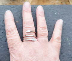 Sterling silver snake wrap ring
