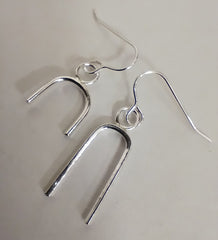Sterling silver mismatch arch earrings
