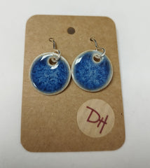 Ceramic colourful drop earrings (blue or red)