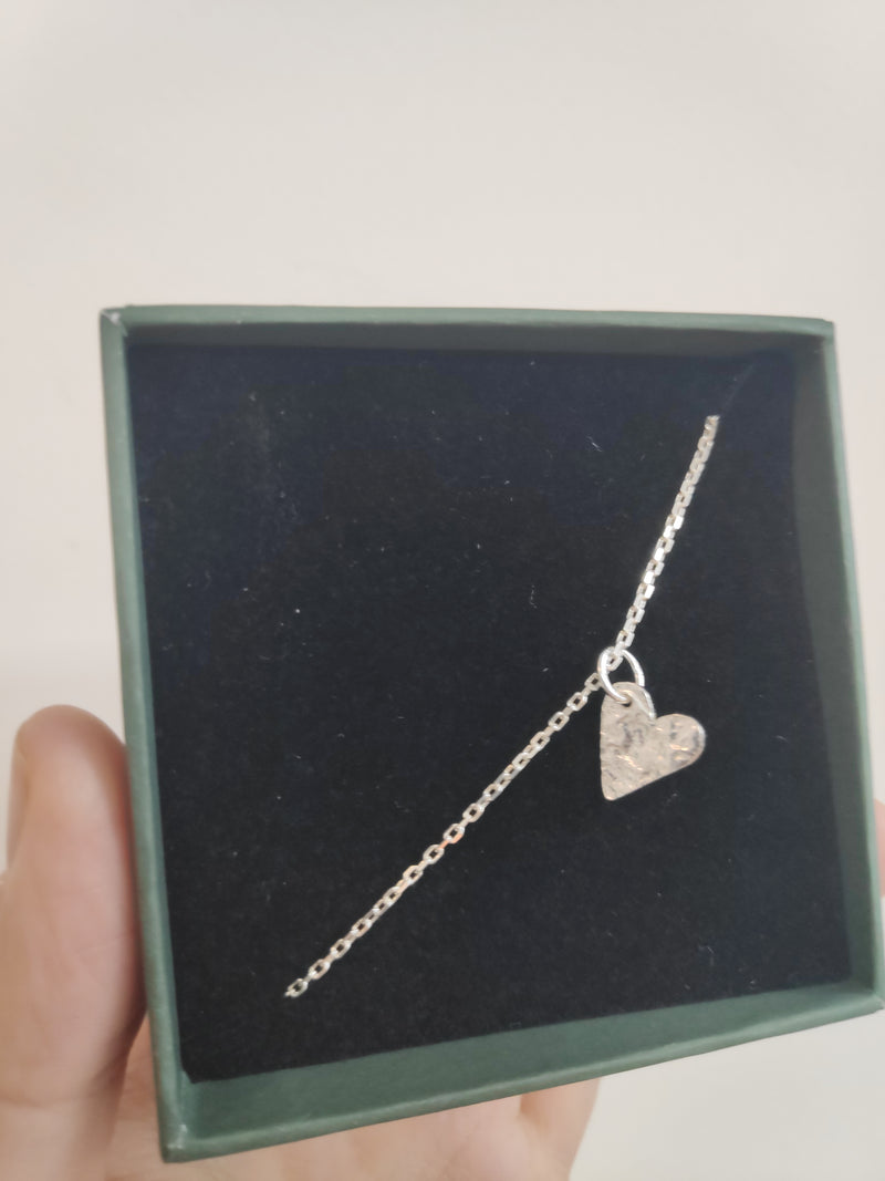 Sterling silver love heart bracelet