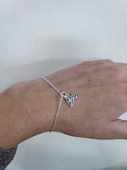 Sterling silver love heart bracelet