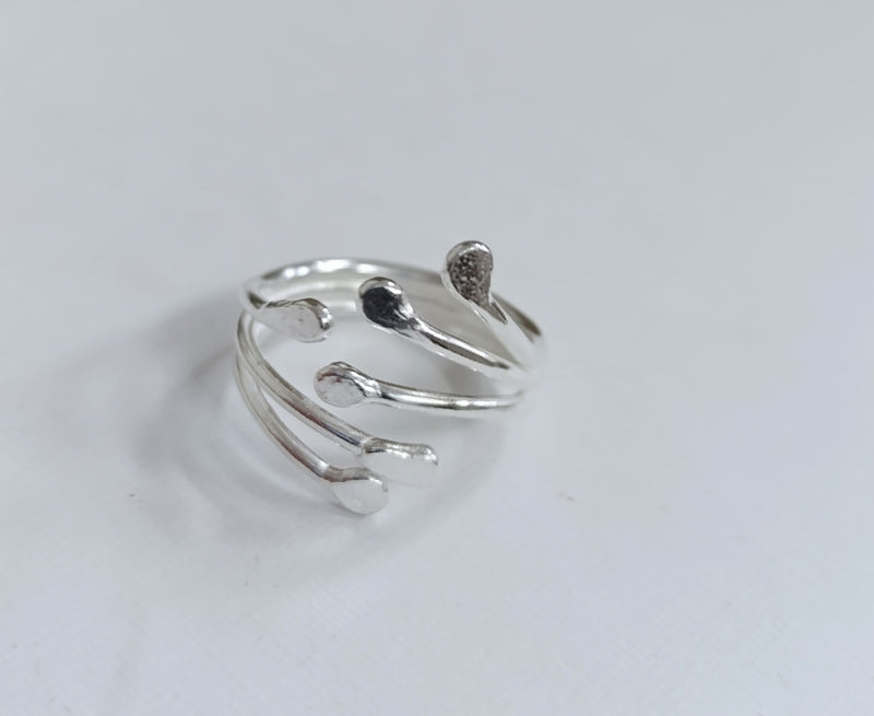 Sterling Silver 'roots' wrap ring