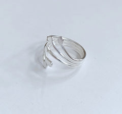 Sterling Silver 'roots' wrap ring