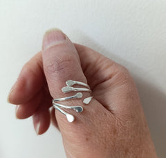 Sterling Silver 'roots' wrap ring