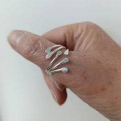 Sterling Silver 'roots' wrap ring