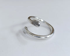 Chunky Sterling Silver snake wrap ring