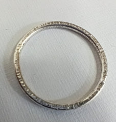 Sterling Silver simple hammered ring