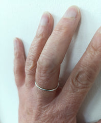 Sterling Silver simple hammered ring