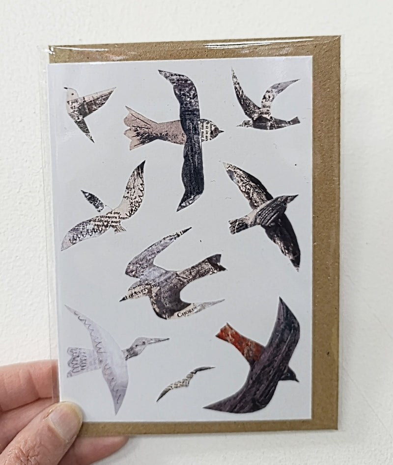 Book Page Birds card