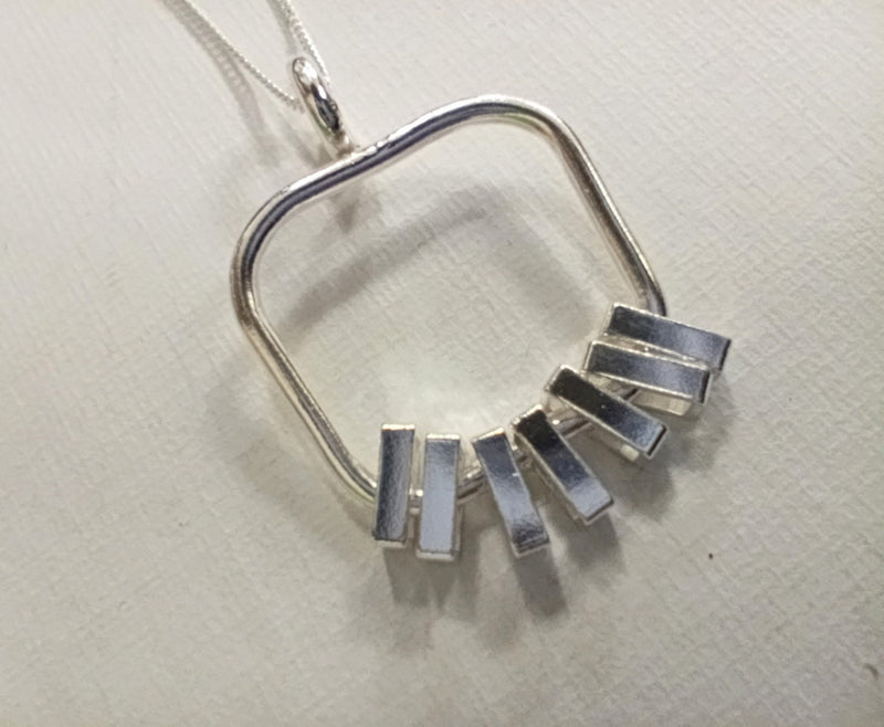 Sterling Silver 'motion' necklace