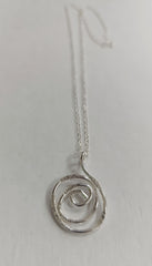 Sterling Silver abstract swirl pendant