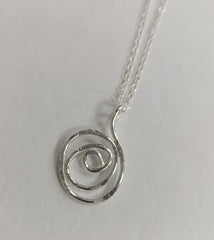 Sterling Silver abstract swirl pendant