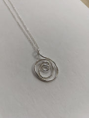 Sterling Silver abstract swirl pendant