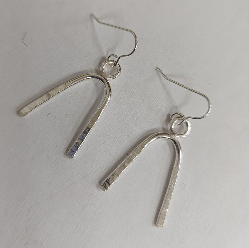 Sterling Silver wishbone earrings