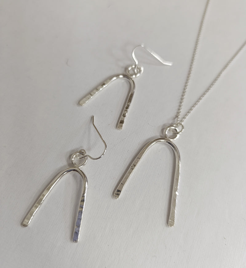 Sterling Silver wishbone earrings