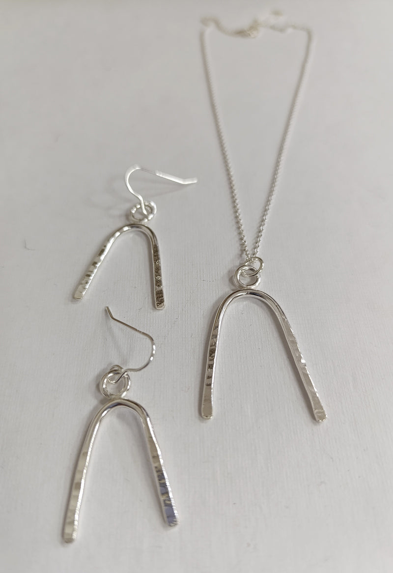 Sterling Silver wishbone earrings