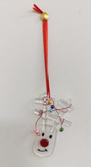 Rudolph glass tree decorations