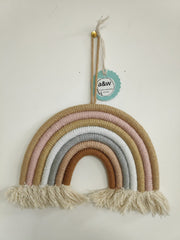 Macrame hanging rainbow - natural colours