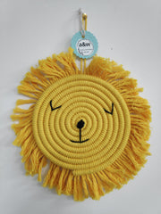 Macrame hanging lion