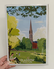 Queen's Park, Glasgow - A4 travel poster print