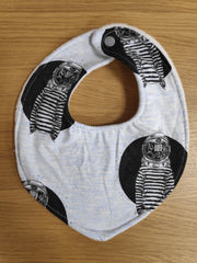 Dribble style bib - spaceman print