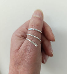 Sterling silver spiral wrap ring