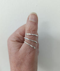 Sterling silver spiral wrap ring