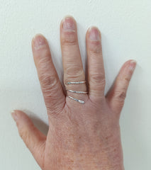 Sterling silver spiral wrap ring