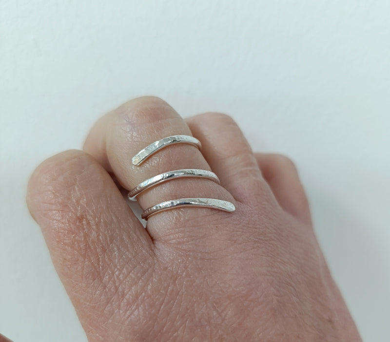 Sterling silver spiral wrap ring