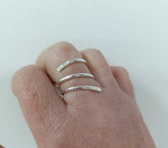 Sterling silver spiral wrap ring