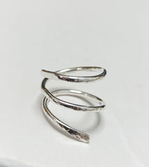 Sterling silver spiral wrap ring