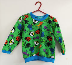 Long sleeved baby/child t-shirt - bugs & bees print (12-18 months)