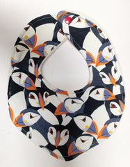 Dribble style bib - puffins