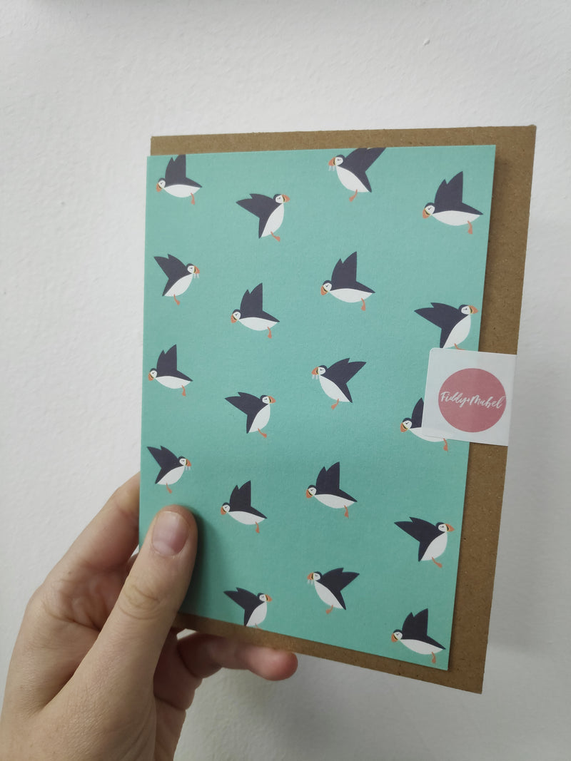 Puffins A6 card