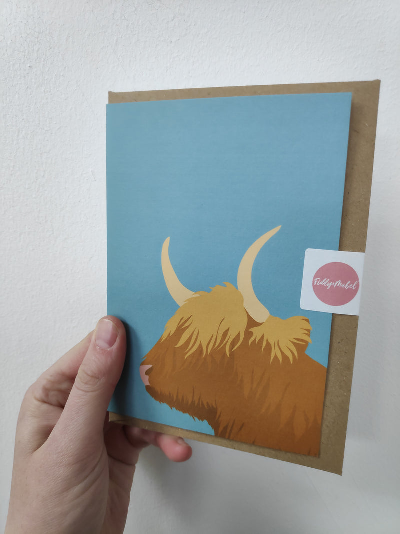 Highland Cow A6 card