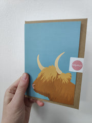 Highland Cow A6 card