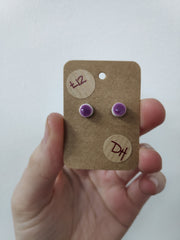 Ceramic plain stud earrings - smallest size, different colours available