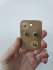 Ceramic plain stud earrings - smallest size, different colours available