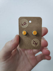 Ceramic plain stud earrings - smallest size, different colours available