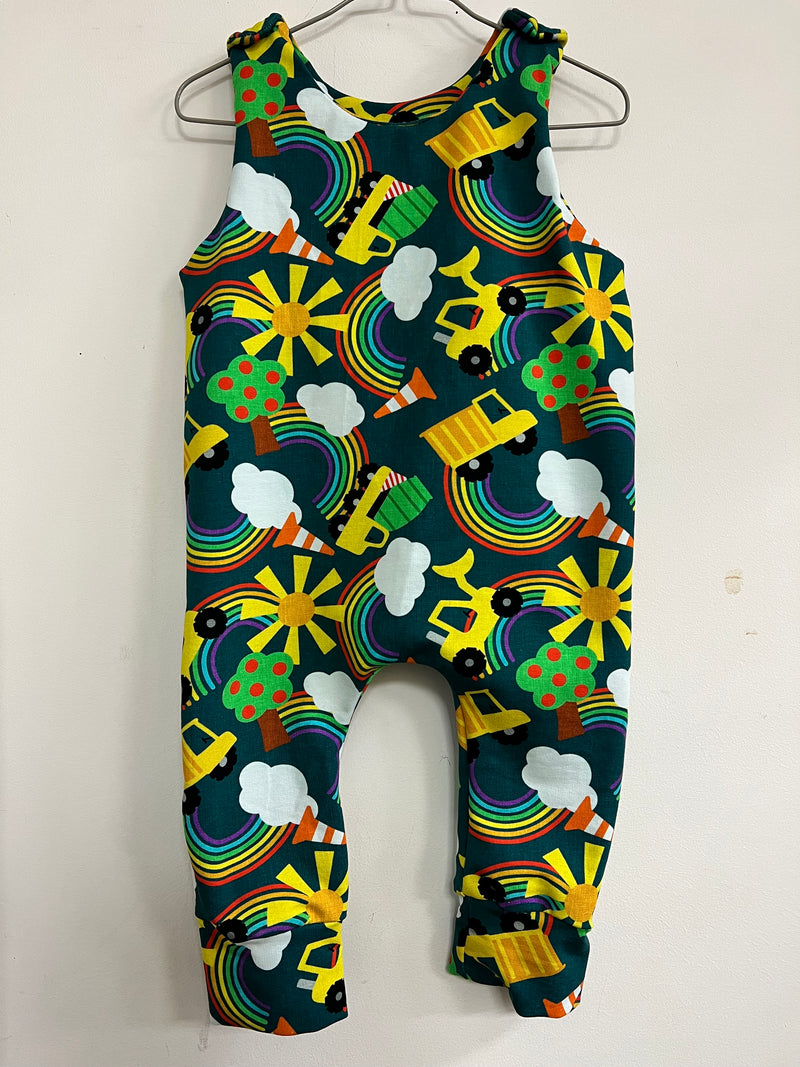 Romper suit - truck, rainbows and suns print (18- 24 months and 2-3 years)