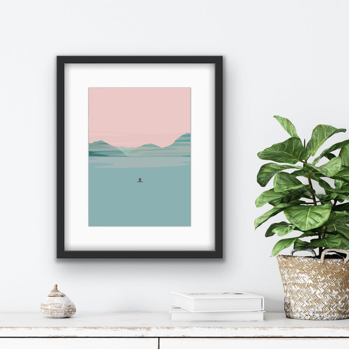 'Misty Morning' A5 mounted print