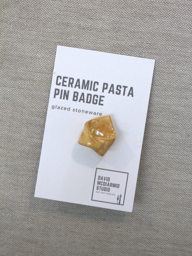 Tortellini Ceramic Pasta Pin Badge