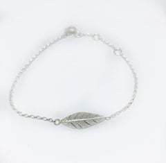 Sterling Silver feather bracelet