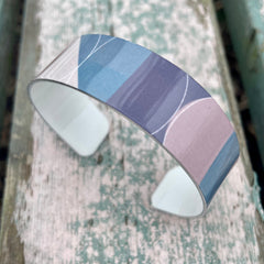 'Glacier' printed aluminium cuff bangle (2 designs available)