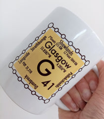 Glasgow postcode mug - G41 area